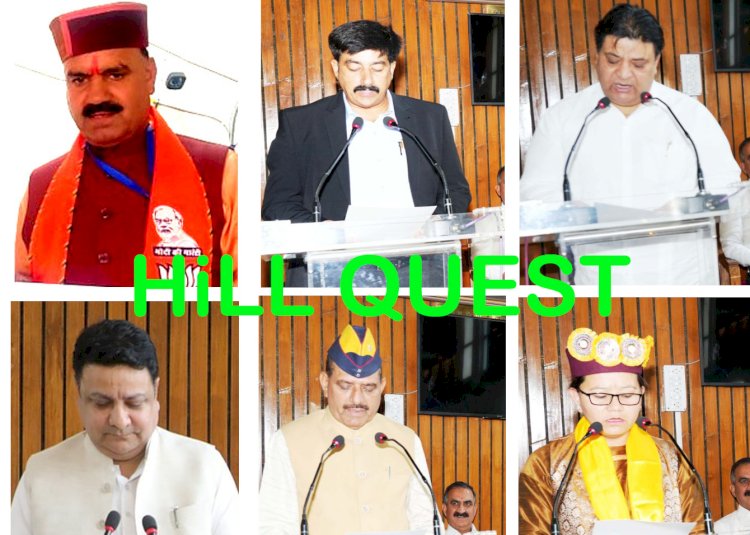 Speaker Administered Oath of office to six newly elected MLAs