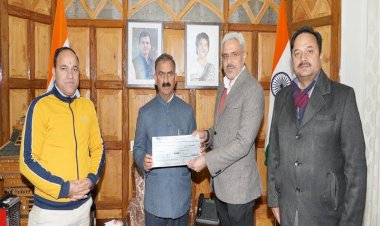 Greenco presents Rs. 1.35 Crore cheque to CM for Samej Disaster Relief Efforts